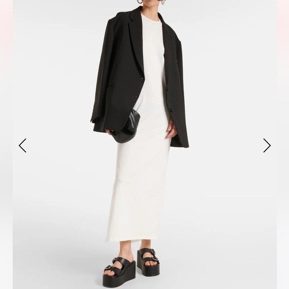 The Frankie Shop Maya Cotton-jersey Maxi T-shirt Dress in White - Size Small - Picture 1 of 12